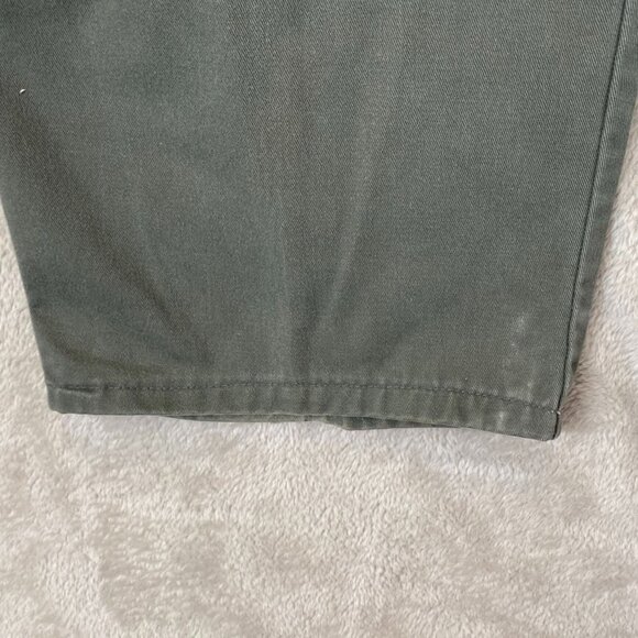 Dockers Men's Pants Size 35x26 Chino Classic Pleated Straight Leg Casual Green - Picture 8 of 10